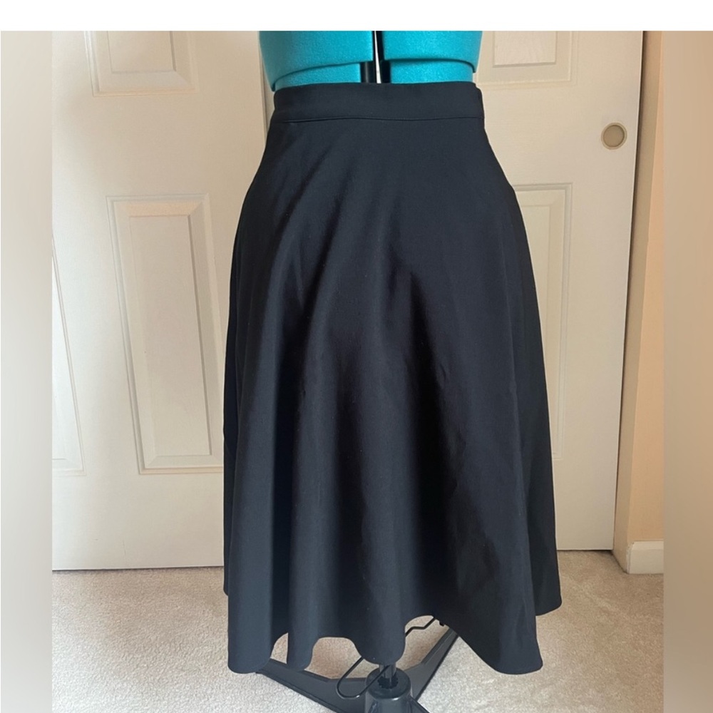Modcloth Just This Sway Black A-Line Skirt